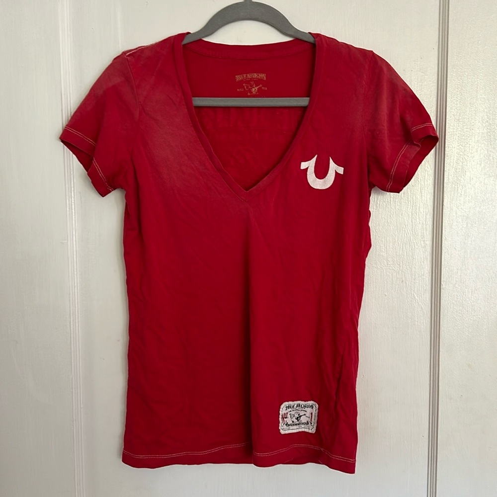Red TRUE RELIGION Vintage Tee